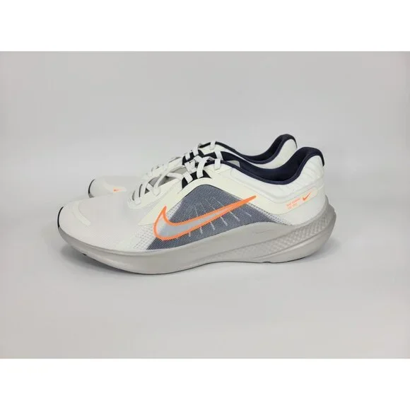 Nike Quest 5 Athletic Shoes Sneakers Mens Size 12 White Gray Blue DD0204-103 - Picture 6 of 9